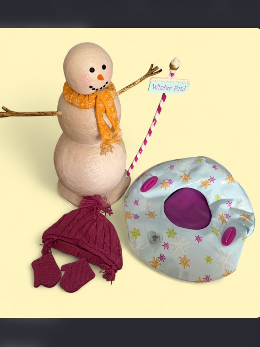 American Girl Winter Snowman Set